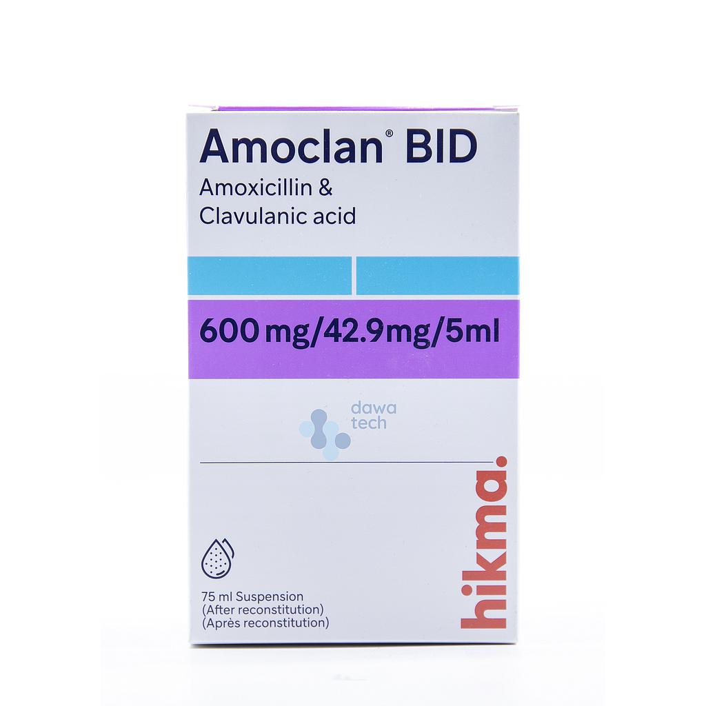 Amoclan Bid 600mg/5ml Susp 75ml